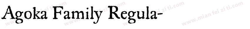Agoka Family Regula字体转换